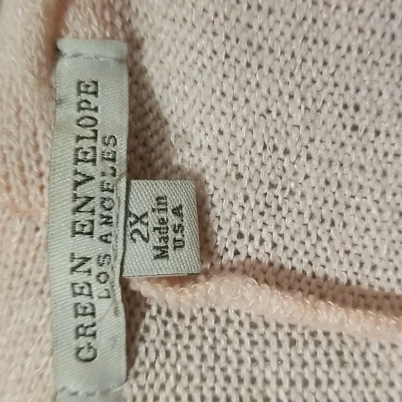 Green Envelope soft pink cardigan vest super soft sz 2X - Picture 5 of 7